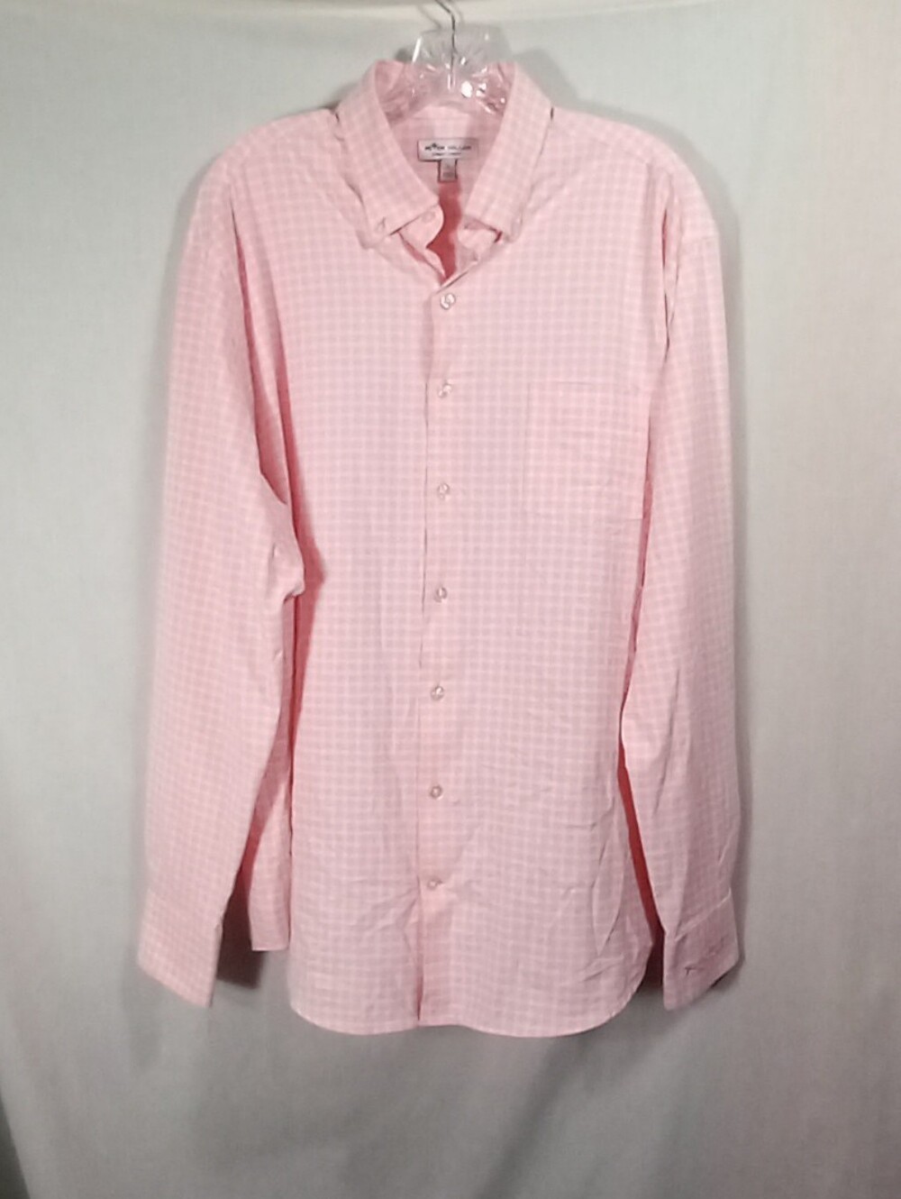 Peter Millar Pink Plaid Summer Comfort Button Down Shirt Firestone CC Size L